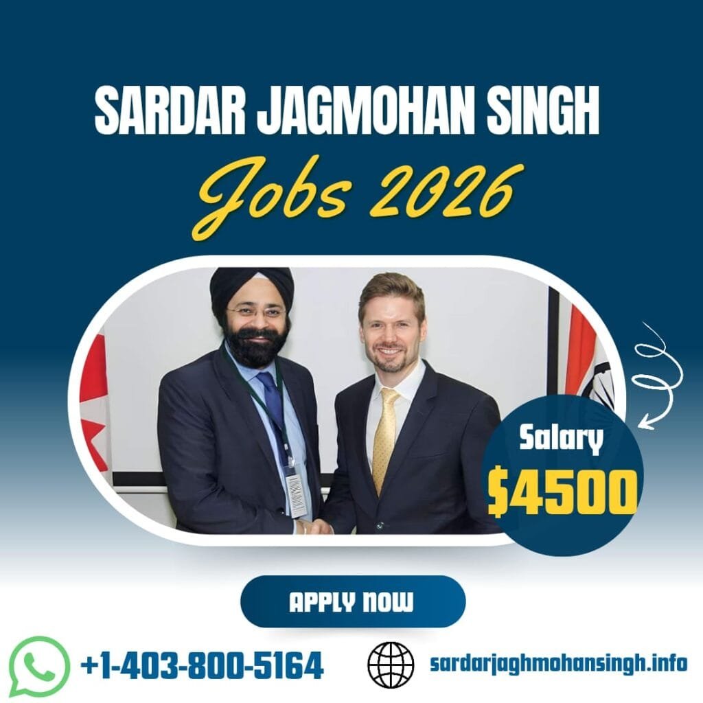 Sardar Jagmohan Singh Job Opportunities 2026
