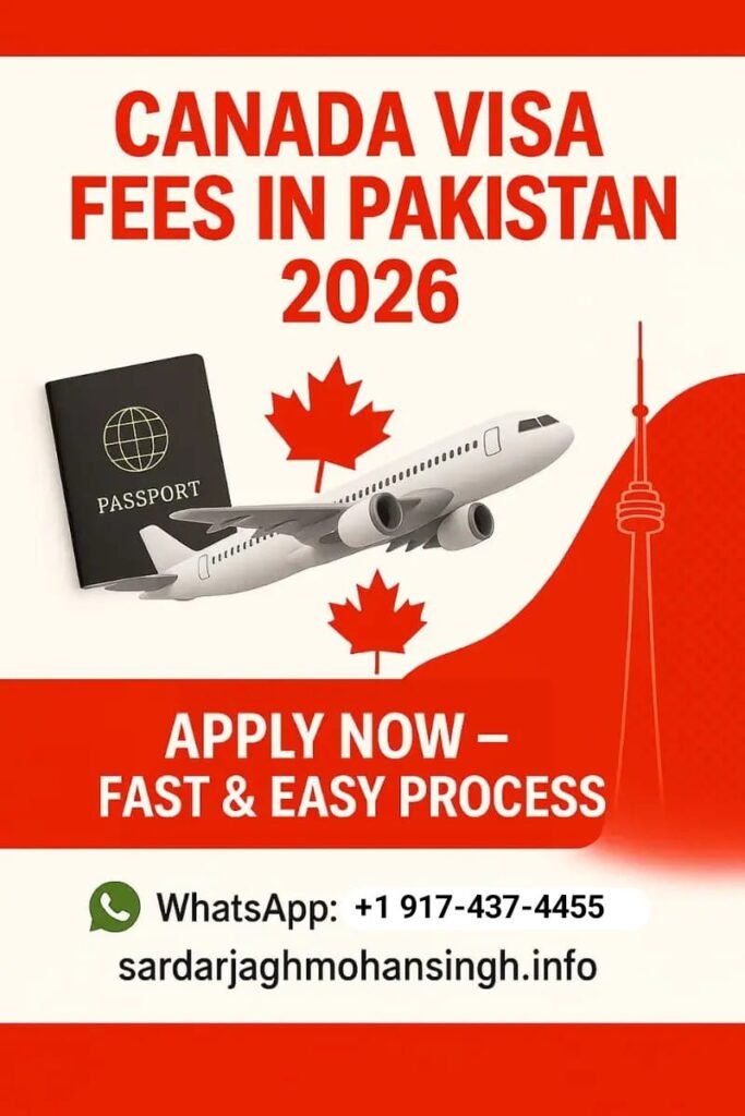 Canada visa fees in Pakistan 2026 Canada visa fees in Pakistan 2026