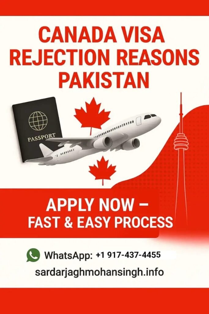 Canada visa rejection reasons Pakistan